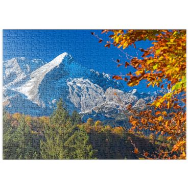 Darstellung des Puzzle Motivs puzzleplate Alpspitze (2628m) im Herbst, Garmisch-Partenkirchen 500 Puzzle