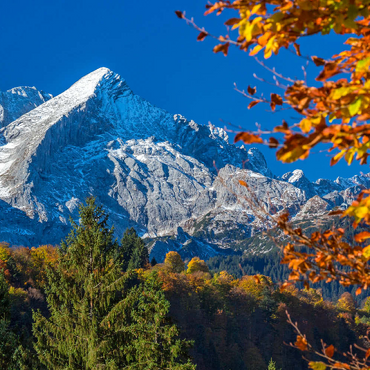 Darstellung des Puzzle Motivs Alpspitze (2628m) im Herbst, Garmisch-Partenkirchen 500 Puzzle 3D Modell