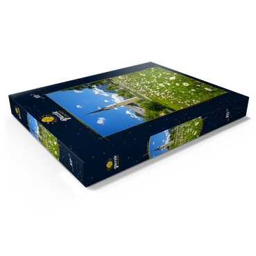 Darstellung des Puzzle Motivs Blumenwiese vor der Kirche St. Sixtus 100 Puzzle Schachtel Ansicht1