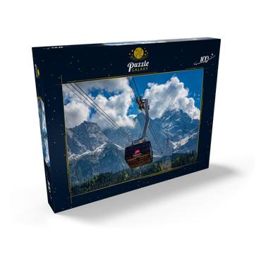 Darstellung des Puzzle Motivs Seilbahn auf die Zugspitze (2962m), Garmisch-Partenkirchen 100 Puzzle Schachtel Ansicht2