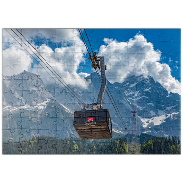 Darstellung des Puzzle Motivs puzzleplate Seilbahn auf die Zugspitze (2962m), Garmisch-Partenkirchen 100 Puzzle