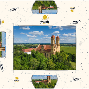 Darstellung des Puzzle Motivs Wallfahrtskirche Schönenberg bei Ellwangen 200 Puzzle Schachtel 3D Modell