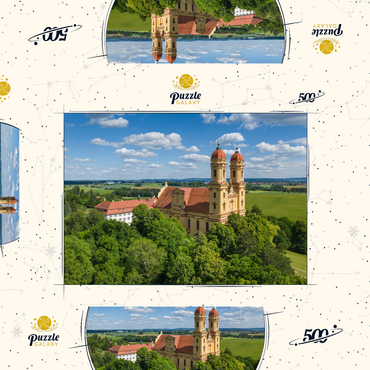 Darstellung des Puzzle Motivs Wallfahrtskirche Schönenberg bei Ellwangen 500 Puzzle Schachtel 3D Modell