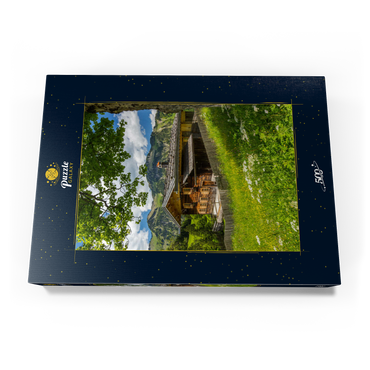 Darstellung des Puzzle Motivs Bergbauernhof in Gerstruben bei Oberstdorf 500 Puzzle Schachtel Ansicht3