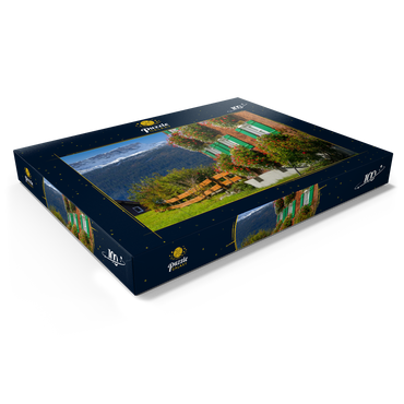 Darstellung des Puzzle Motivs Bauernhaus bei Riezlern und Hoher Ifen (2230m), Kleines Walsertal 100 Puzzle Schachtel Ansicht1