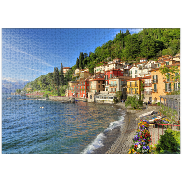 Darstellung des Puzzle Motivs puzzleplate Varenna am Comer See, Provinz Lecco, Lombardei, Italien 1000 Puzzle