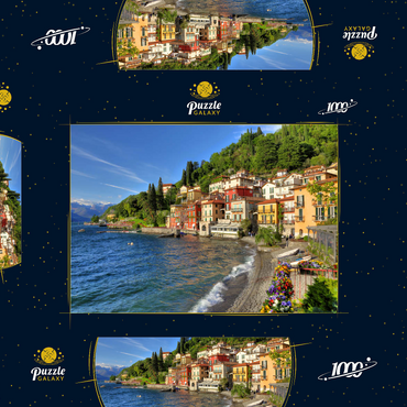 Darstellung des Puzzle Motivs Varenna am Comer See, Provinz Lecco, Lombardei, Italien 1000 Puzzle Schachtel 3D Modell
