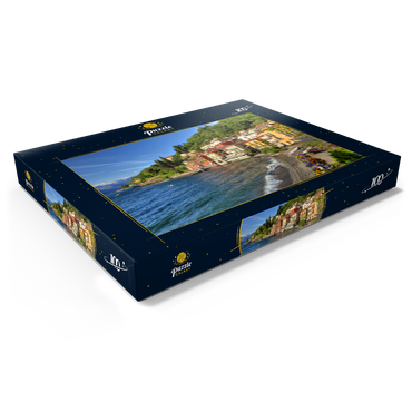 Darstellung des Puzzle Motivs Varenna am Comer See, Provinz Lecco, Lombardei, Italien 100 Puzzle Schachtel Ansicht1