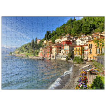 Darstellung des Puzzle Motivs puzzleplate Varenna am Comer See, Provinz Lecco, Lombardei, Italien 200 Puzzle