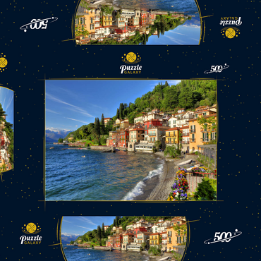 Darstellung des Puzzle Motivs Varenna am Comer See, Provinz Lecco, Lombardei, Italien 500 Puzzle Schachtel 3D Modell