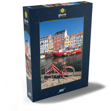 Darstellung des Puzzle Motivs Stichkanal Nyhavn im Stadtteil Frederiksstaden 1000 Puzzle Schachtel Ansicht2