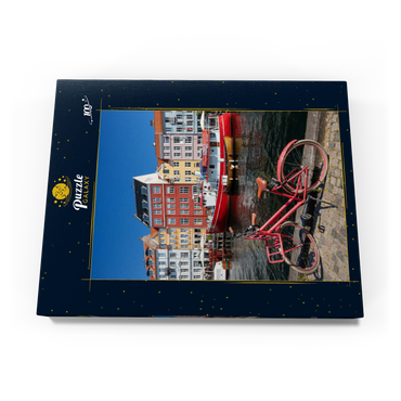 Darstellung des Puzzle Motivs Stichkanal Nyhavn im Stadtteil Frederiksstaden 100 Puzzle Schachtel Ansicht3