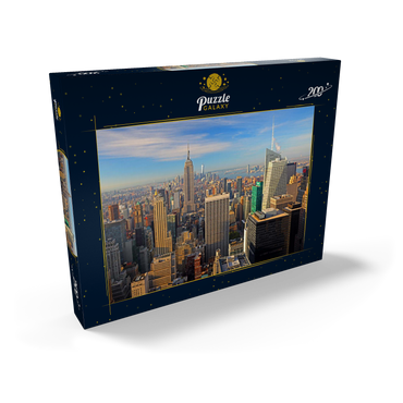 Darstellung des Puzzle Motivs Blick vom Rockefeller Center zum Empire State Building und One World Trade Center, Manhattan, New York City, USA 200 Puzzle Schachtel Ansicht2