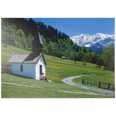 Darstellung des Puzzle Motivs puzzleplate Vordergraseck bei Garmisch-Partenkirchen 1000 Puzzle