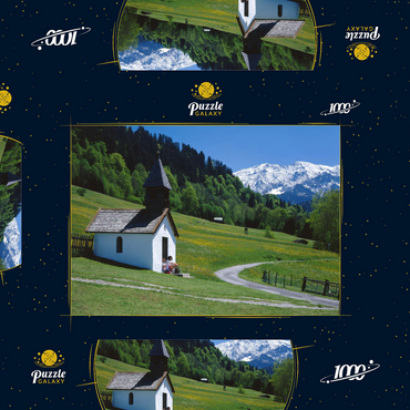 Darstellung des Puzzle Motivs Vordergraseck bei Garmisch-Partenkirchen 1000 Puzzle Schachtel 3D Modell