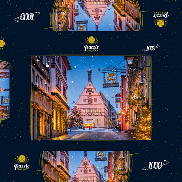 Darstellung des Puzzle Motivs Marktplatz in der Weihnachtszeit 1000 Puzzle Schachtel 3D Modell