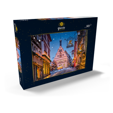 Darstellung des Puzzle Motivs Marktplatz in der Weihnachtszeit 500 Puzzle Schachtel Ansicht2
