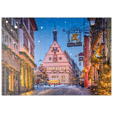 Darstellung des Puzzle Motivs puzzleplate Marktplatz in der Weihnachtszeit 500 Puzzle