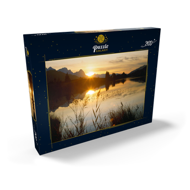 Darstellung des Puzzle Motivs Geroldsee gegen Zugspitzgruppe bei Mittenwald 200 Puzzle Schachtel Ansicht2