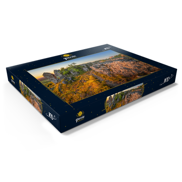 Darstellung des Puzzle Motivs Abend auf dem Zeugenberg Ehrenbürg, auch Walberla genannt, mit der Walburgiskapelle 100 Puzzle Schachtel Ansicht1