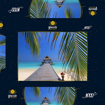 Darstellung des Puzzle Motivs Nord-Male-Atoll, Malediven 1000 Puzzle Schachtel 3D Modell