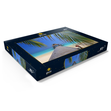 Darstellung des Puzzle Motivs Nord-Male-Atoll, Malediven 100 Puzzle Schachtel Ansicht1