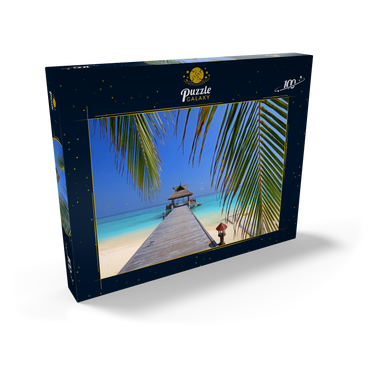 Darstellung des Puzzle Motivs Nord-Male-Atoll, Malediven 100 Puzzle Schachtel Ansicht2