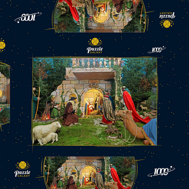 Darstellung des Puzzle Motivs Weihnachtskrippe im Dom St. Salvator in Fulda, Hessen, Deutschland 1000 Puzzle Schachtel 3D Modell