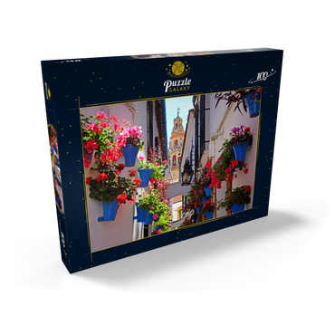 Darstellung des Puzzle Motivs Calleja de las Flores in der Altstadt Juderia, Andalusien, Spanien 100 Puzzle Schachtel Ansicht2