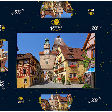 Darstellung des Puzzle Motivs Rödergasse mit Markusturm und Röderbogen 200 Puzzle Schachtel 3D Modell