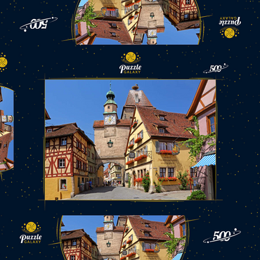 Darstellung des Puzzle Motivs Rödergasse mit Markusturm und Röderbogen 500 Puzzle Schachtel 3D Modell