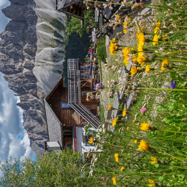 Darstellung des Puzzle Motivs Schatzerhütte (2004m) gegen Aferer Geisler, Plose, Brixen, Dolomiten, Trentino-Südtirol, Italien 200 Puzzle 3D Modell