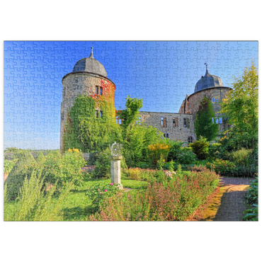 Darstellung des Puzzle Motivs puzzleplate Dornröschenschloss Sababurg, Hofgeismar, Hessen, Deutschland 500 Puzzle