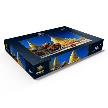 Darstellung des Puzzle Motivs Shwezigon Pagode in Bagan, Mandalay, Myanmar (Burma) 500 Puzzle Schachtel Ansicht1