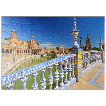 Darstellung des Puzzle Motivs puzzleplate Plaza de Espana, Sevilla, Andalusien, Spanien 100 Puzzle
