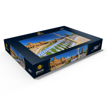 Darstellung des Puzzle Motivs Plaza de Espana, Sevilla, Andalusien, Spanien 500 Puzzle Schachtel Ansicht1