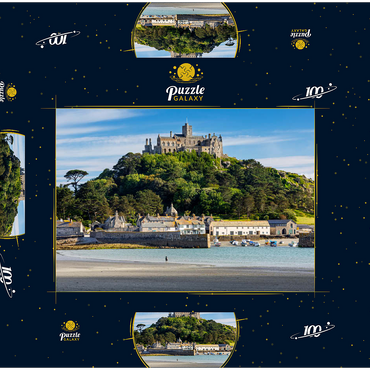 Darstellung des Puzzle Motivs St Michael's Mount, Marazion bei Penzance, Penwith Peninsula, Cornwall 100 Puzzle Schachtel 3D Modell