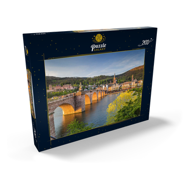 Darstellung des Puzzle Motivs Heidelberger Schloss und Alte Brücke über den Neckar am frühen Morgen 200 Puzzle Schachtel Ansicht2