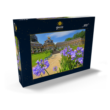 Darstellung des Puzzle Motivs Orangerie und Sonnentempel der Eremitage, Bayreuth, Oberfranken 1000 Puzzle Schachtel Ansicht2