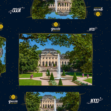 Darstellung des Puzzle Motivs Orangerie im Schlossgarten, Schlosspark 1000 Puzzle Schachtel 3D Modell