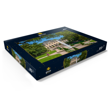 Darstellung des Puzzle Motivs Orangerie im Schlossgarten, Schlosspark 100 Puzzle Schachtel Ansicht1