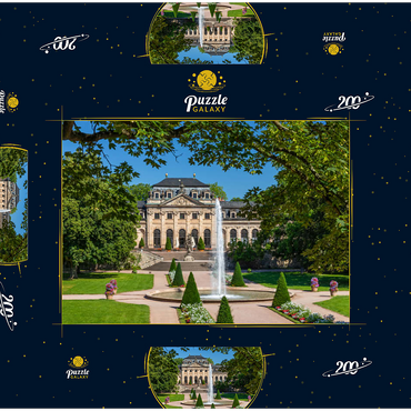 Darstellung des Puzzle Motivs Orangerie im Schlossgarten, Schlosspark 200 Puzzle Schachtel 3D Modell