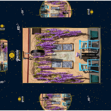 Darstellung des Puzzle Motivs Cafe in Deggendorf 100 Puzzle Schachtel 3D Modell