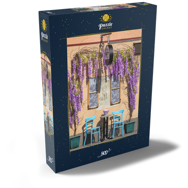 Darstellung des Puzzle Motivs Cafe in Deggendorf 500 Puzzle Schachtel Ansicht2