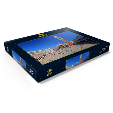 Darstellung des Puzzle Motivs Markusplatz mit Markuskirche und Campanile, Venedig, Italien 200 Puzzle Schachtel Ansicht1