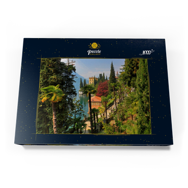 Darstellung des Puzzle Motivs Botanischer Garten der Villa Monastero, Comer See, Italien 1000 Puzzle Schachtel Ansicht3