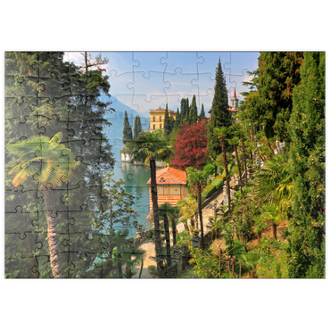Darstellung des Puzzle Motivs puzzleplate Botanischer Garten der Villa Monastero, Comer See, Italien 100 Puzzle