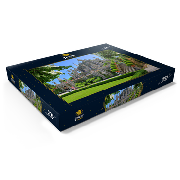 Darstellung des Puzzle Motivs Gartenterrassen im Park des Palazzo Borromeo auf der Isola Bella bei Stresa, Lago Maggiore 200 Puzzle Schachtel Ansicht1