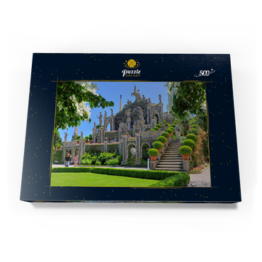 Darstellung des Puzzle Motivs Gartenterrassen im Park des Palazzo Borromeo auf der Isola Bella bei Stresa, Lago Maggiore 500 Puzzle Schachtel Ansicht3