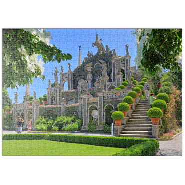 Darstellung des Puzzle Motivs puzzleplate Gartenterrassen im Park des Palazzo Borromeo auf der Isola Bella bei Stresa, Lago Maggiore 500 Puzzle